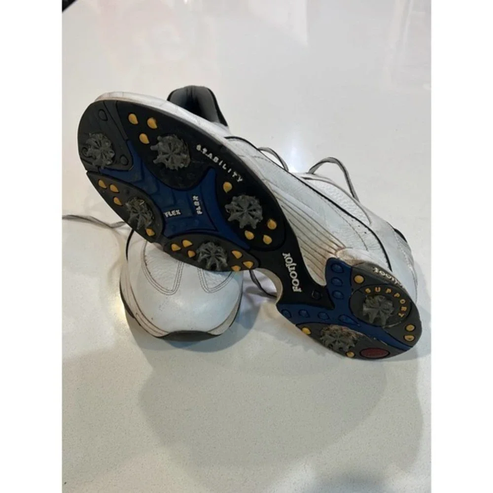 FootJoy Golf Sneaker Mens 13‎ White Black Spiked Athletic Shoes 56732